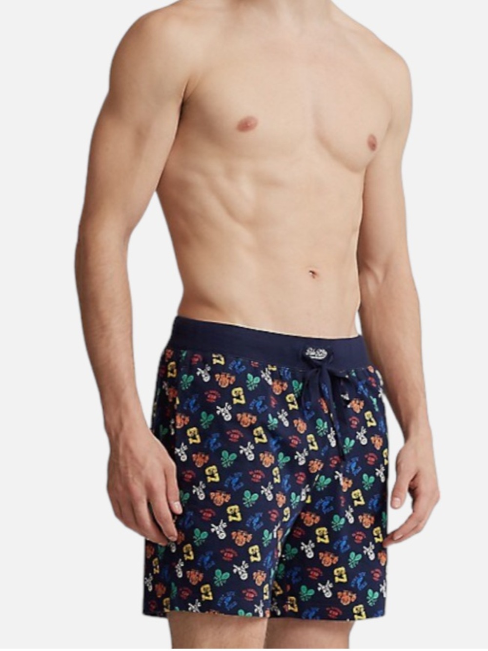 NWT! Polo Ralph Lauren Men’s Navy Multi-Graphic Sleep Shorts S